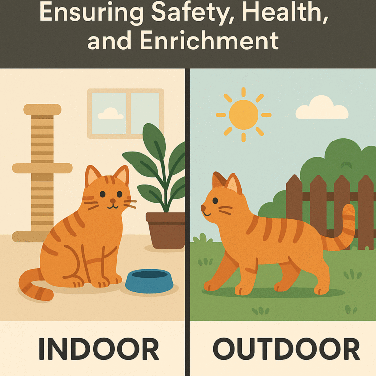 indoor vs outdoor cat healthy activities and safety points