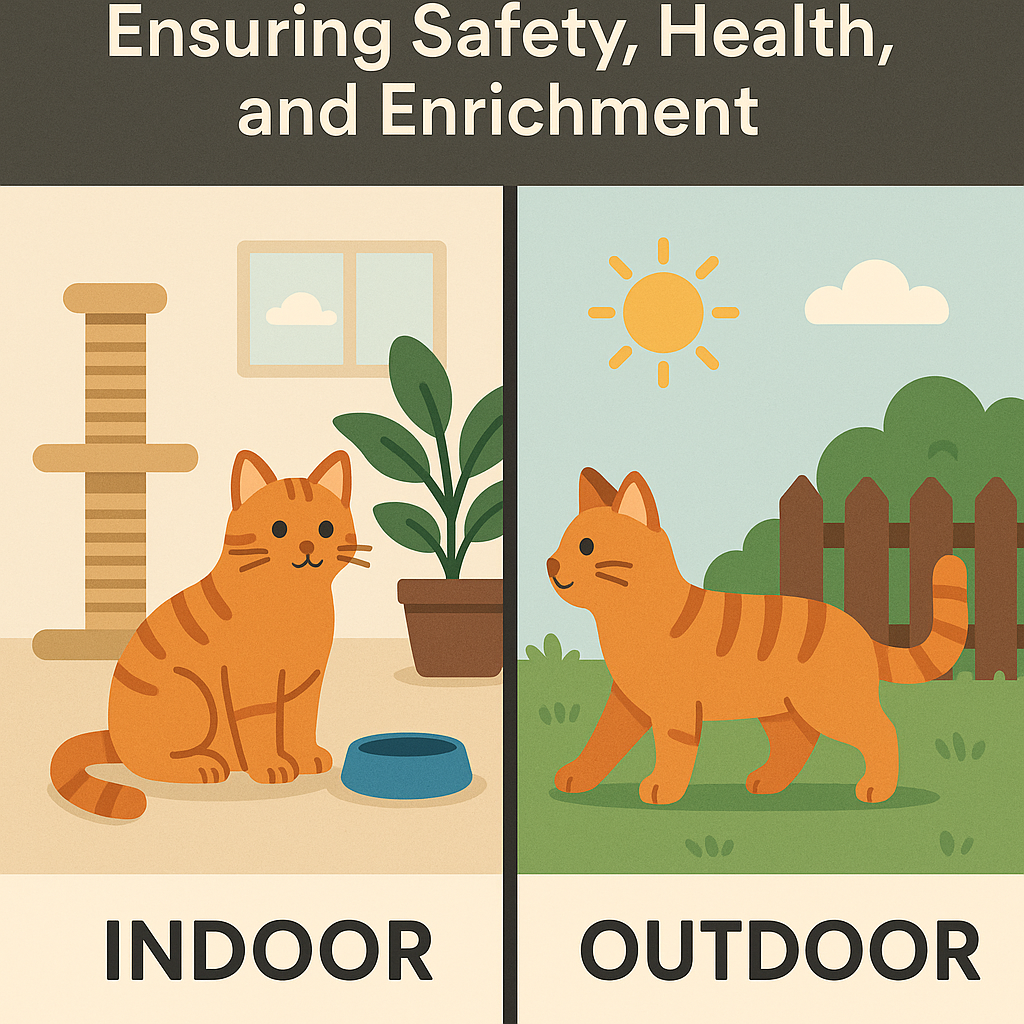 indoor vs outdoor cat healthy activities and safety points